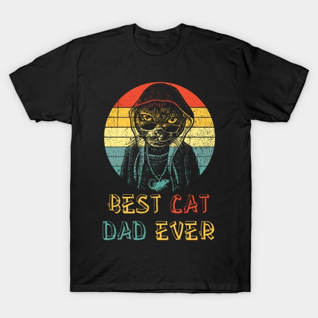 Best Cat Dad Ever Club 5 T-Shirt by StuSpenceart
